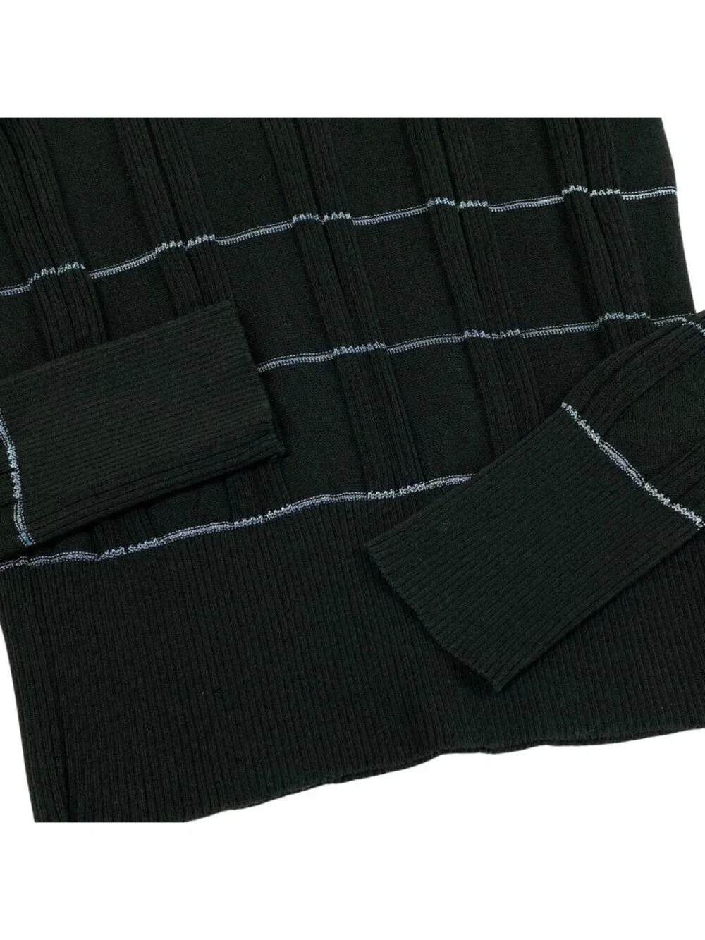 Chanel Shirt Docking Knit Top 38 Black Sweater